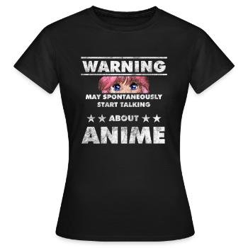 Anime - Frauen T-Shirt - Schwarz - Vorne - AI Model Female 172 dark (172cm)