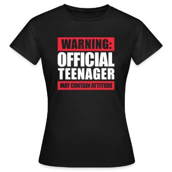 adolescent - T-shirt Femme - noir - Devant - AI Model Female 172 dark (172cm)