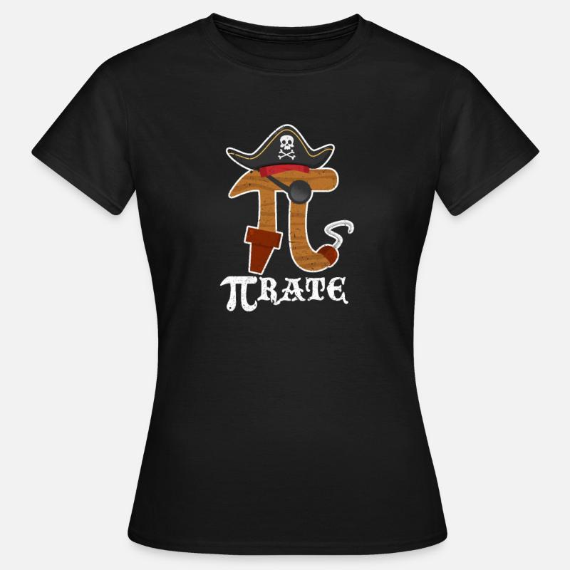 Pi Pirate Math Math Nerd Geek Gift - Women's T-Shirt - black