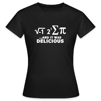 Algèbre mathématique - T-shirt Femme - noir - Devant - AI Model Female 172 dark (172cm)