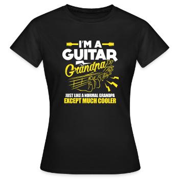 Guitarist Grandpa Grandpa - Women's T-Shirt - black - Front - AI Model Female 172 dark (172cm)