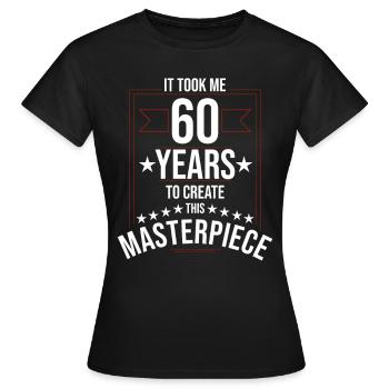 60th birthday - Women's T-Shirt - black - Front - AI Model Female 172 dark (172cm)