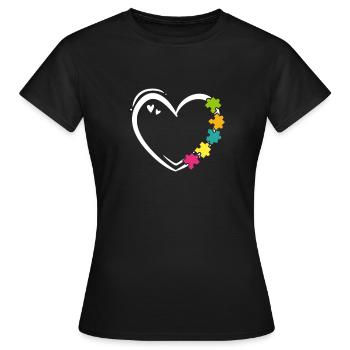 Autism Autist Asperger Syndrome Gift - T-shirt Femme - noir - Devant - AI Model Female 172 dark (172cm)