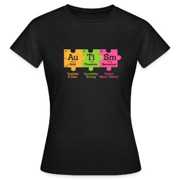 Autism Autist Asperger Syndrome Gift - T-shirt Femme - noir - Devant - AI Model Female 172 dark (172cm)