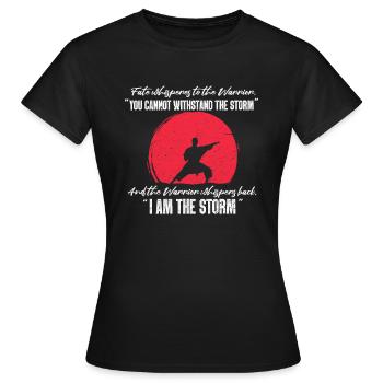 Karate - Frauen T-Shirt - Schwarz - Vorne - AI Model Female 172 dark (172cm)