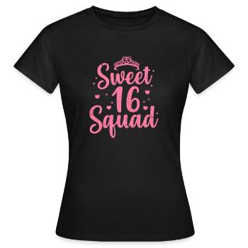 Doux seize 16 ans bday 2003 cadeau de fête - T-shirt Femme - noir - Devant - AI Model Female 172 dark (172cm)