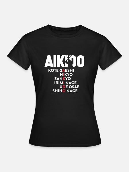 Aikido - Frauen T-Shirt - Schwarz