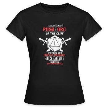 D20 Dice Fantasy Jeu de rôle Cadeau de jeu de rôle - T-shirt Femme - noir - Devant - AI Model Female 172 dark (172cm)