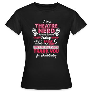 Théâtre - T-shirt Femme - noir - Devant - AI Model Female 172 dark (172cm)
