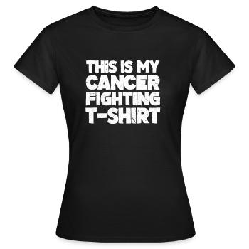 Cancer Cancer Chemo Fight Breast Cancer Gift - Women's T-Shirt - black - Front - AI Model Female 172 dark (172cm)