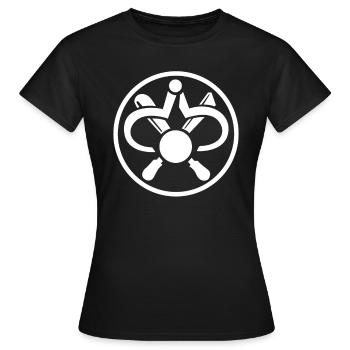 Wood turner guild mark - Women's T-Shirt - black - Front - AI Model Female 172 dark (172cm)