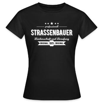 Straßenbauer Straßenbau Geschenk - Frauen T-Shirt - Schwarz - Vorne - AI Model Female 172 dark (172cm)