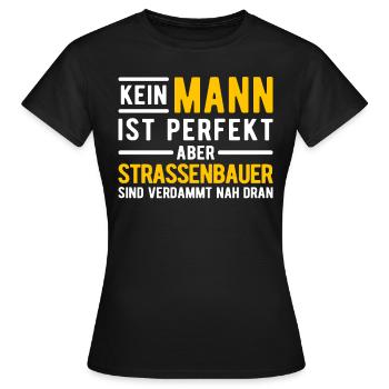 Straßenbauer Straßenbau Bauarbeiter Geschenk - Frauen T-Shirt - Schwarz - Vorne - AI Model Female 172 dark (172cm)