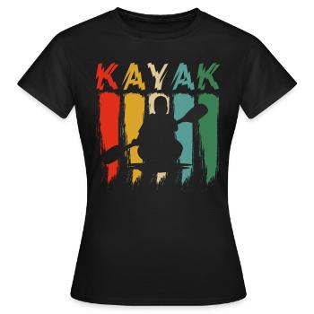 Kayak canoë-kayak kayak cadeau rétro - T-shirt Femme - noir - Devant - AI Model Female 172 dark (172cm)