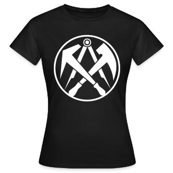 Roofer guild sign - Women's T-Shirt - black - Front - AI Model Female 172 dark (172cm)