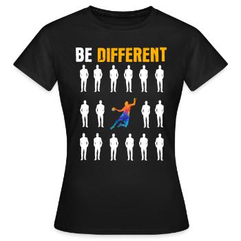HandballEur Handballeur Joueur de Handball - T-shirt Femme - noir - Devant - AI Model Female 172 dark (172cm)