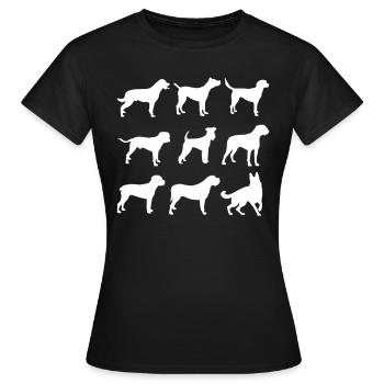 Hund Hunderasse Hunderassen Hundeliebhaber - Frauen T-Shirt - Schwarz - Vorne - AI Model Female 172 dark (172cm)