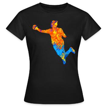 HandballEur Handballeur Handballeur Joueur de Handball Joueur - T-shirt Femme - noir - Devant - AI Model Female 172 dark (172cm)