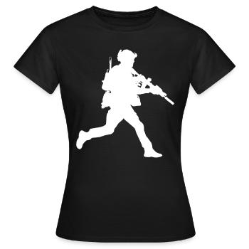 Soldat Armee Bundeswehr Geschenk - Frauen T-Shirt - Schwarz - Vorne - AI Model Female 172 dark (172cm)