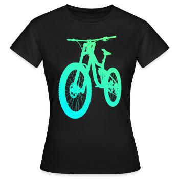 Mountainbike Fahrrad MTB Mountainbiker Downhill - Frauen T-Shirt - Schwarz - Vorne - AI Model Female 172 dark (172cm)