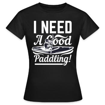 Kayak Kayak Canoe Kayaker Kayaker Kayaker - Women's T-Shirt - black - Front - AI Model Female 172 dark (172cm)
