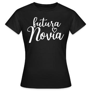 Futura Novia Girlfriend Engagement Wedding Gift - Women's T-Shirt - black - Front - AI Model Female 172 dark (172cm)