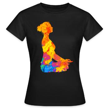Méditation Méditation Yoga Femmes Relaxation - T-shirt Femme - noir - Devant - AI Model Female 172 dark (172cm)