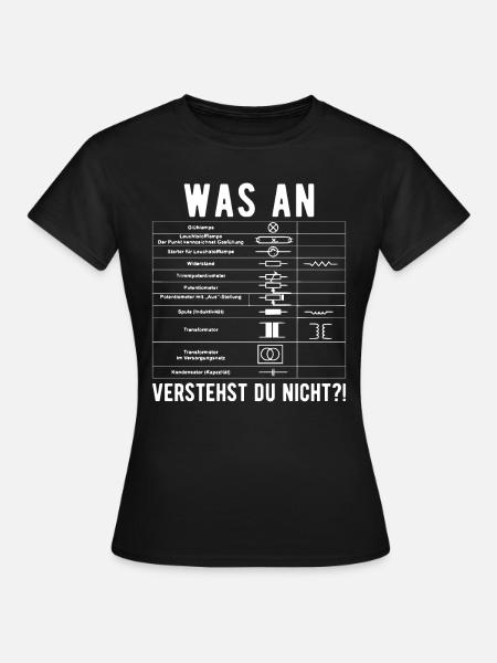 Elektroinstallateur Elektrotechnik Elektromeister - Frauen T-Shirt - Schwarz