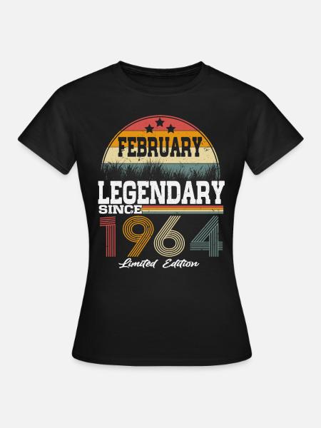 Legenden wurden im Februar 1964 geboren - Frauen T-Shirt - Schwarz