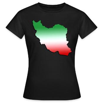 Iran - T-shirt Femme - noir - Devant - AI Model Female 172 dark (172cm)
