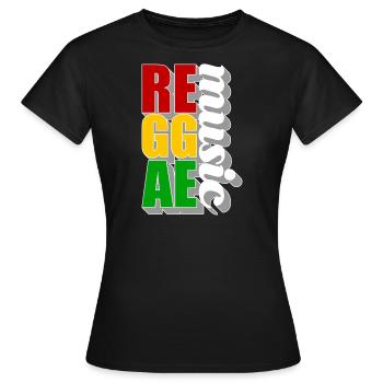 reggae - T-shirt Femme - noir - Devant - AI Model Female 172 dark (172cm)