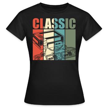 Old School - Frauen T-Shirt - Schwarz - Vorne - AI Model Female 172 dark (172cm)
