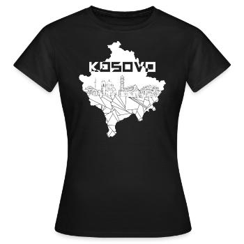 Kosovo - T-shirt Femme - noir - Devant - AI Model Female 172 dark (172cm)