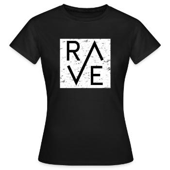 Rave Festival Raver - Frauen T-Shirt - Schwarz - Vorne - AI Model Female 172 dark (172cm)