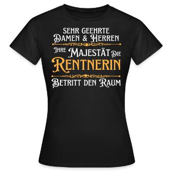 Ihre Majestät die Rentnerin Rente Spruch Pension - Frauen T-Shirt - Schwarz - Vorne - AI Model Female 172 dark (172cm)