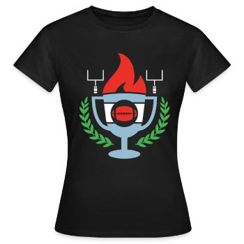 Football Premium Shirt Football américain Etats-Unis - T-shirt Femme - noir - Devant - AI Model Female 172 dark (172cm)