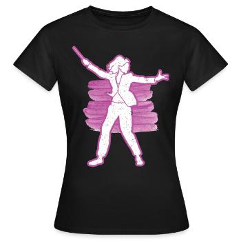 Cadeau d'orchestre de musique classique fille chef d'orchestre - T-shirt Femme - noir - Devant - AI Model Female 172 dark (172cm)