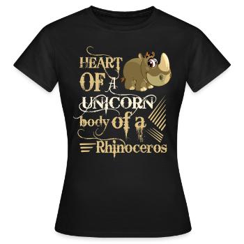 dick mince épais rhinocéros proverbes drôle drôle - T-shirt Femme - noir - Devant - AI Model Female 172 dark (172cm)