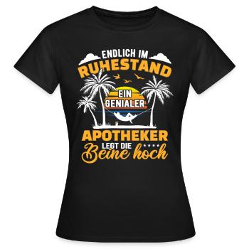 Ruhestand Lustig für Apotheker Rentner Abschied - Frauen T-Shirt - Schwarz - Vorne - AI Model Female 172 dark (172cm)