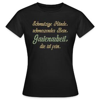 Lustiges Gärtner Gedicht Hobbygärtner Garten - Frauen T-Shirt - Schwarz - Vorne - AI Model Female 172 dark (172cm)