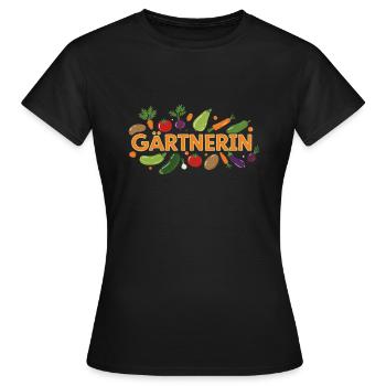 Passionate gardener – green at heart - Women's T-Shirt - black - Front - AI Model Female 172 dark (172cm)