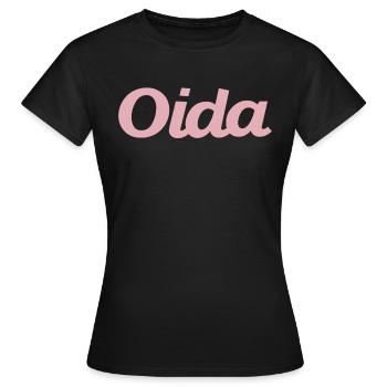 OIDA WIEN OESTERREICH KAFFEE CAFE WIENER - Frauen T-Shirt - Schwarz - Vorne - AI Model Female 172 dark (172cm)