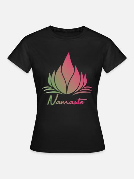 Namaste Cadeau Relaxation Zen Hindi Yoga - T-shirt Femme - noir