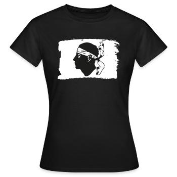 Drapeau corse drapeau - T-shirt Femme - noir - Devant - AI Model Female 172 dark (172cm)