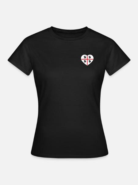 Drapeau Sardaigne drapeau coeur Italie Sardaigne Sarde - T-shirt Femme - noir