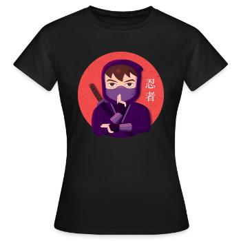 Purple Ninja Ninjutsu - Women's T-Shirt - black - Front - AI Model Female 172 dark (172cm)