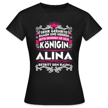 Alina Geschenk Geburtstag - Frauen T-Shirt - Schwarz - Vorne - AI Model Female 172 dark (172cm)