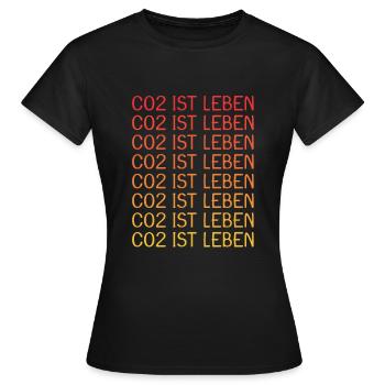 CO2 ist Leben - Frauen T-Shirt - Schwarz - Vorne - AI Model Female 172 dark (172cm)