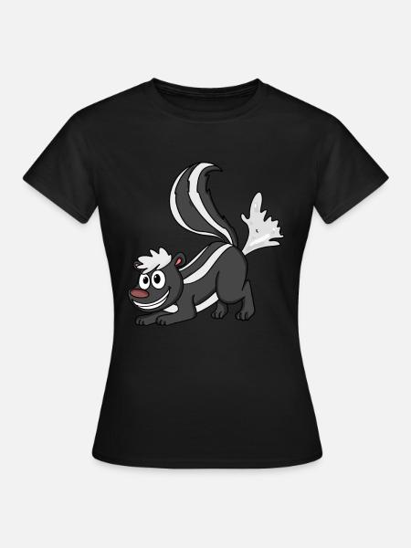 Stinktier - Frauen T-Shirt - Schwarz