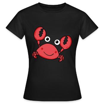 Krabbe - Frauen T-Shirt - Schwarz - Vorne - AI Model Female 172 dark (172cm)